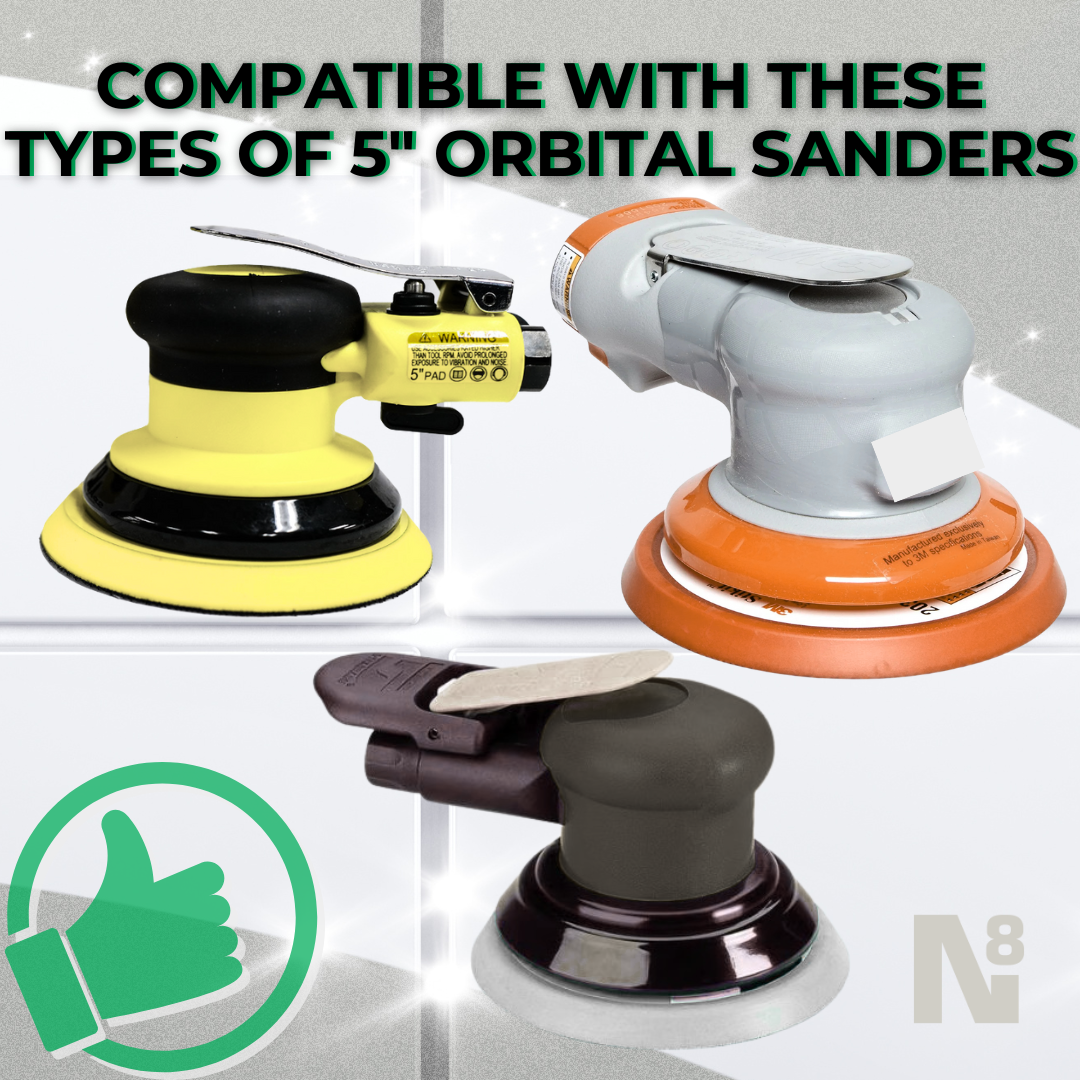 TierCraft industrial grade Dual Magnetic 5" Orbital Sander Holder Carbon Fiber