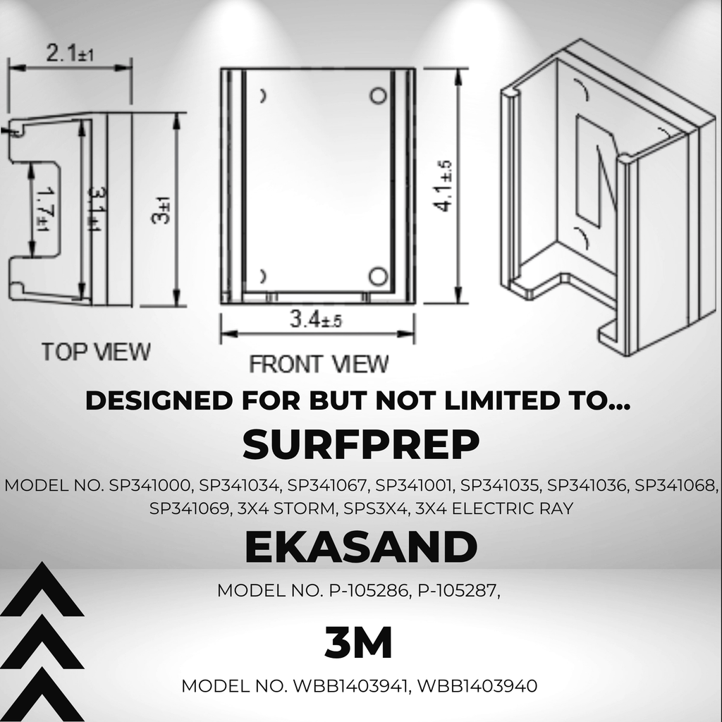 TierCraft Magnetic 3" x 4" (75 x 100mm) Random Orbital Sander Holder Shop Organization
