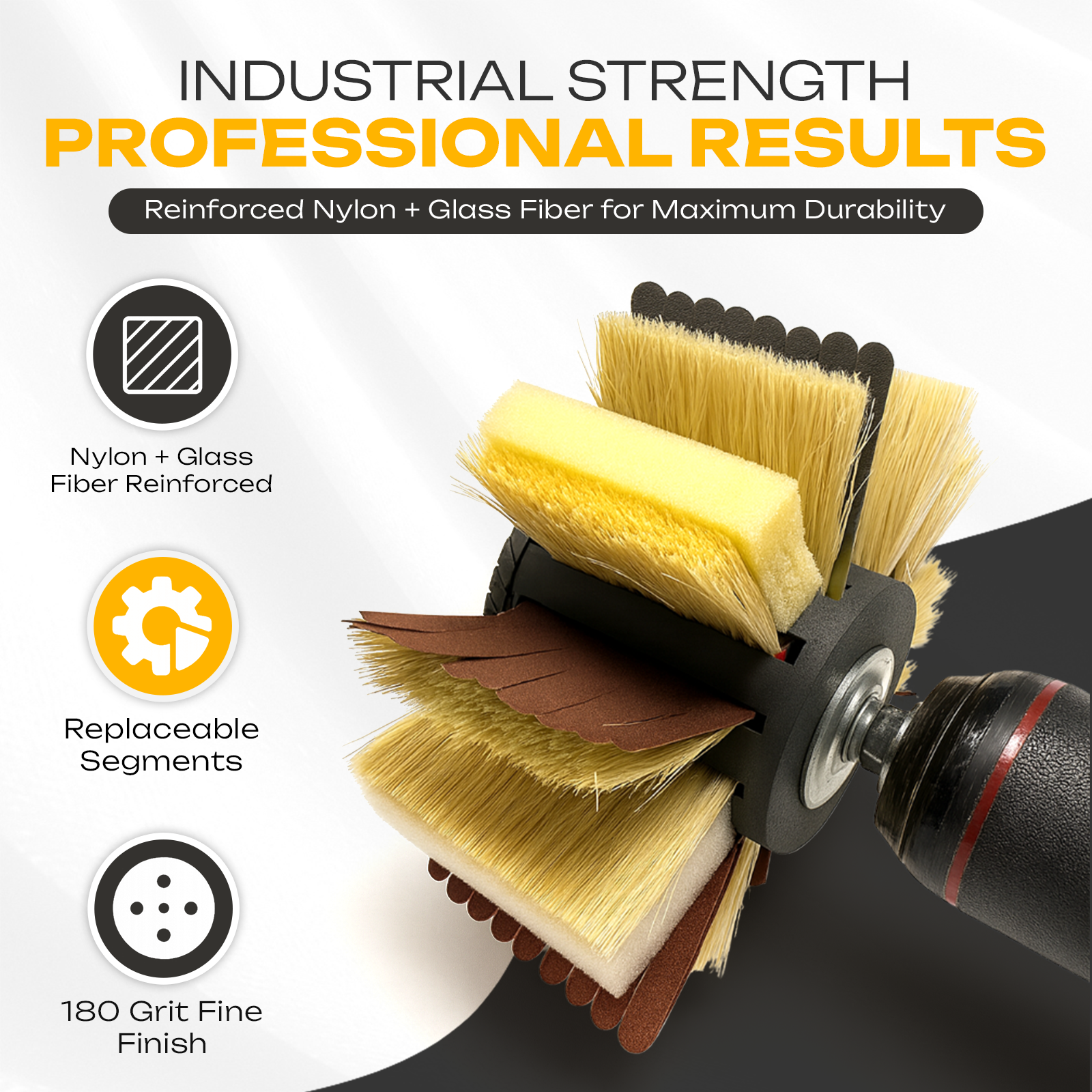 Drill Attached Flap Sanding Wheel Brush Woodworking Varnish Oil Wax Removal