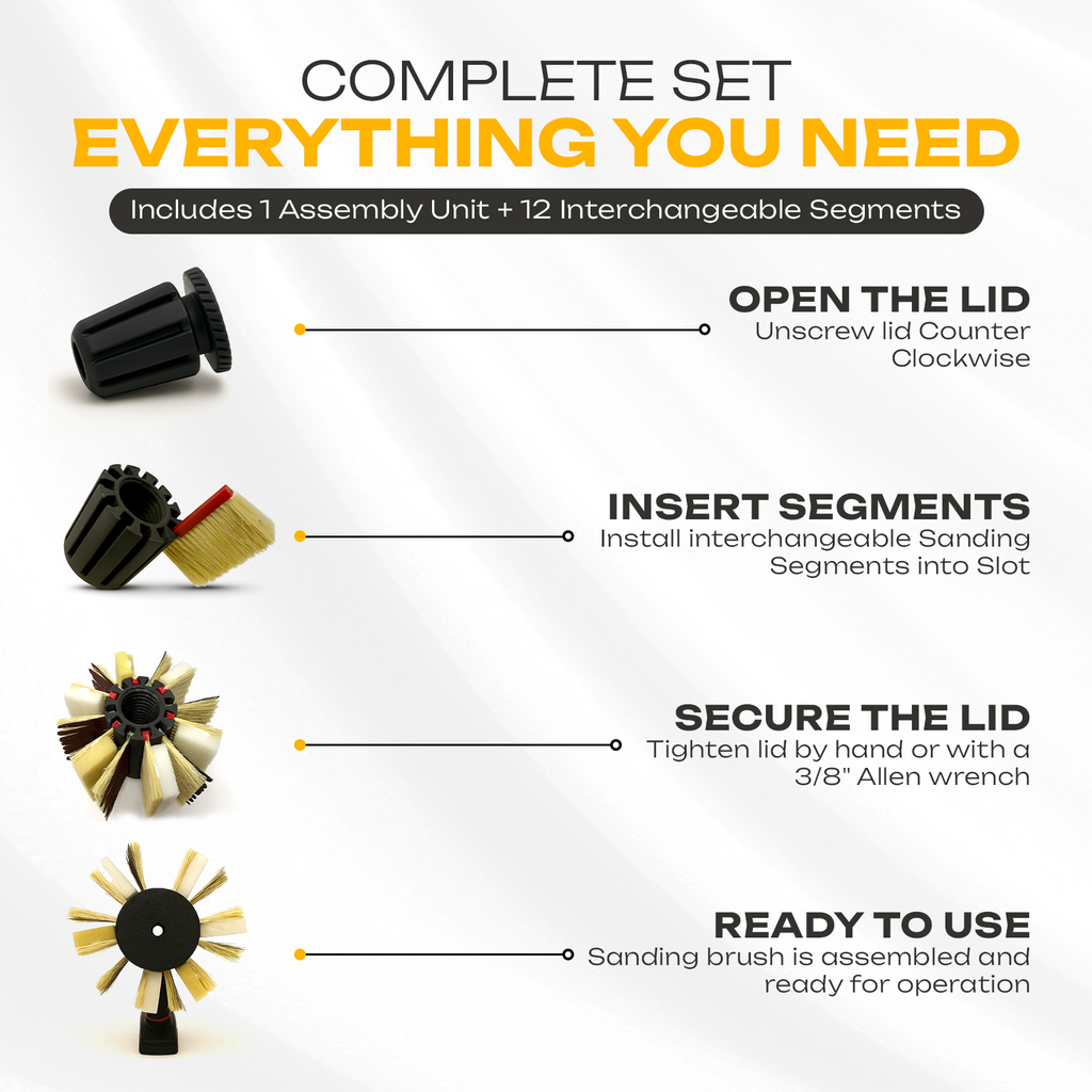 Drill Attached Flap Sanding Wheel Brush Woodworking Varnish Oil Wax Removal