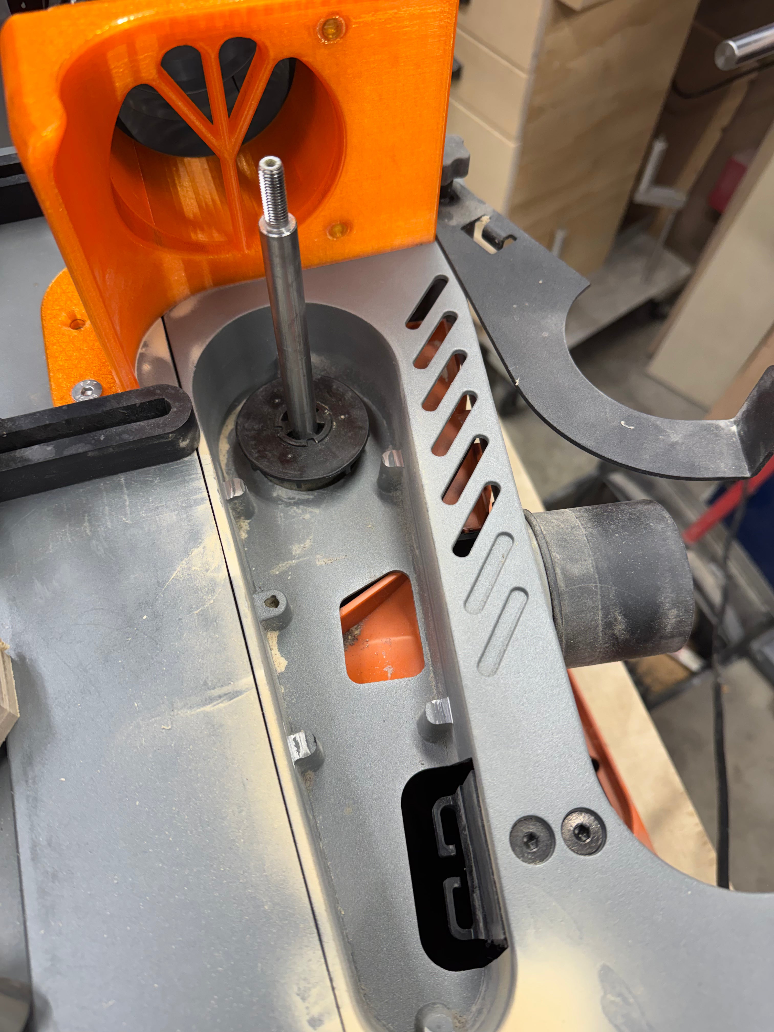 Ridgid Oscillating Belt Sander 4” Dust Shroud (3D Printed) — 4” Hose Adapter Kit