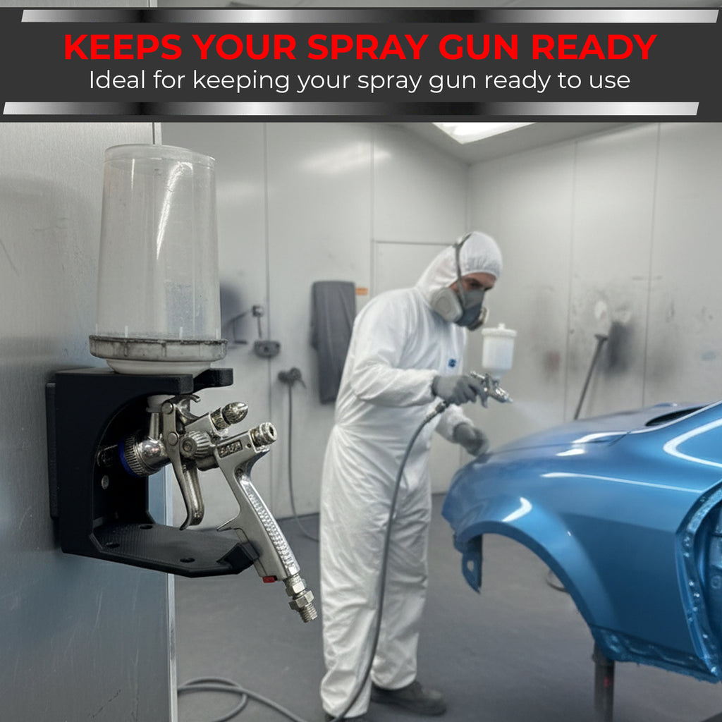 TierCraft Magnetic HVLP Spray Gun Holder – Dual 150lb Magnet Wall Mount